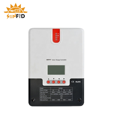 contrôleur à énergie solaire TTL RS485 BT d'affichage à cristaux liquides de la batterie au lithium de 60A 12V Powerwall 24V 48V