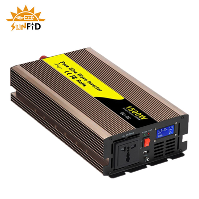 inverseur pur 24V 110V 220V d'onde sinusoïdale de 48V 1500W 12V
