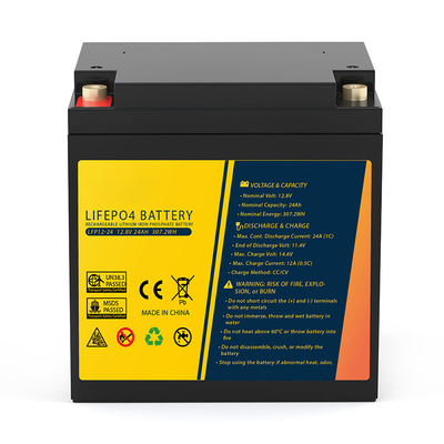 lithium de 24Ah Lifepo4 Ion Battery Replacement 12.8V pour les fauteuils roulants électriques de véhicules solaires électriques d'UPS