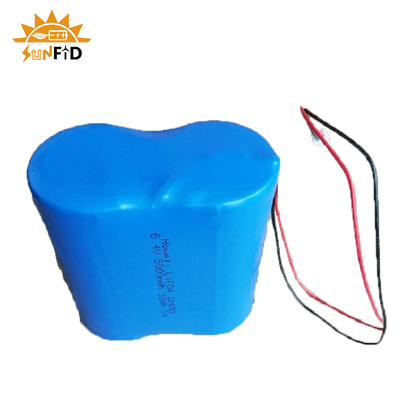 paquet rechargeable 4500mah 26650 de batterie au lithium de 6.4v Lifepo4