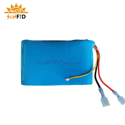 paquet de batterie au lithium rechargeable de 25.6v 6Ah 8S1P LED solaire allumant le paquet de batterie LifePO4