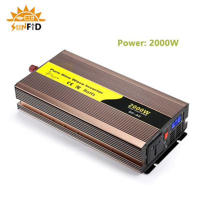 12V C.C pur d'inverseur de puissance d'onde sinusoïdale de volt 2000w à C.A. 110V 220V