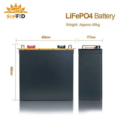 remisage des batteries de 10kwh 400ah pour le système à la maison de stockage de panneau solaire des systèmes solaires Lifepo4 300ah