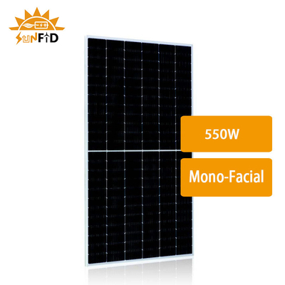 rendement élevé cristallin mono de Monofacial de cellules de 550W PERC Customized Solar Panels Half