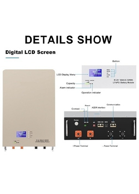Batterie au lithium de LiFePO4 Powerwall 48V 100ah 5KWh fixée au mur