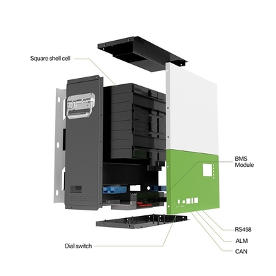 Systèmes à la maison de stockage de l'énergie de l'énergie de bâti de support de stockage de batterie résidentielle du système 48v 100ah Lifepo4