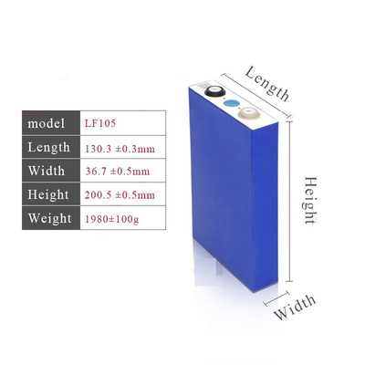 batteries rechargeables d'ion de Li de cellules de batterie de 105Ah Lifepo4