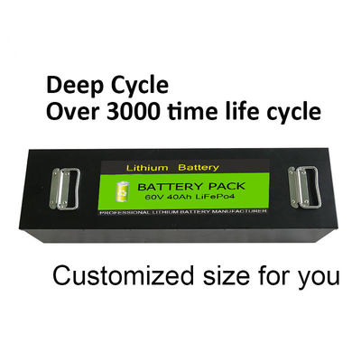 batterie rechargeable exempte d'entretien de 60V 40Ah pour le moteur de pêche à la traîne d'énergie de secours solaire